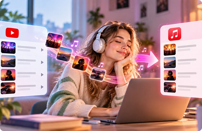 YouTube-afspeellijsten overzetten naar Apple Music